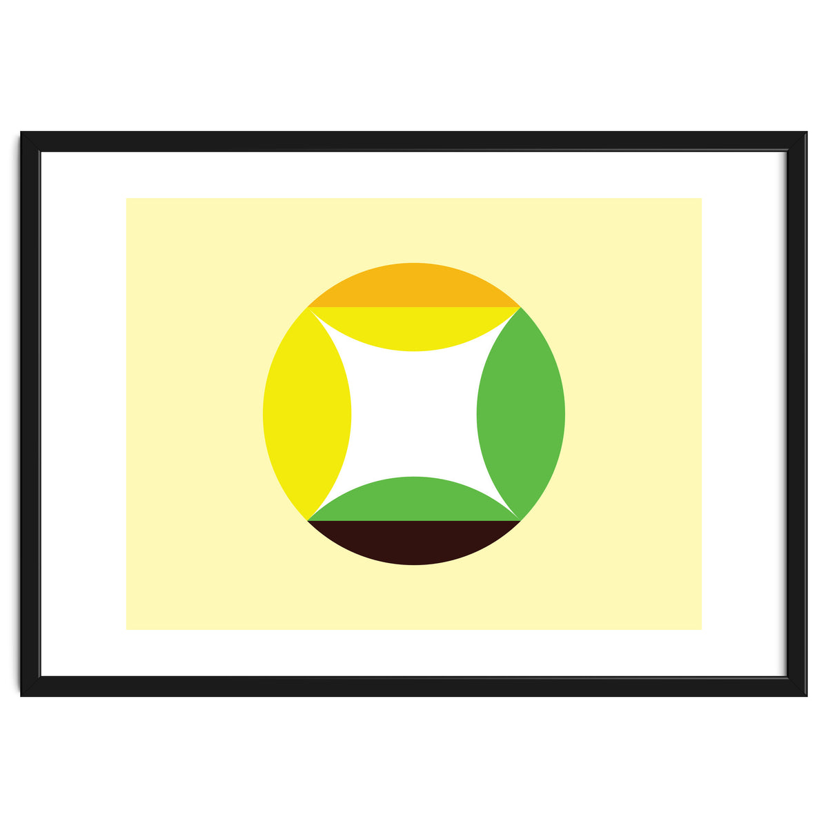 Geometric Shapes No. 21 - yellow, green & orange