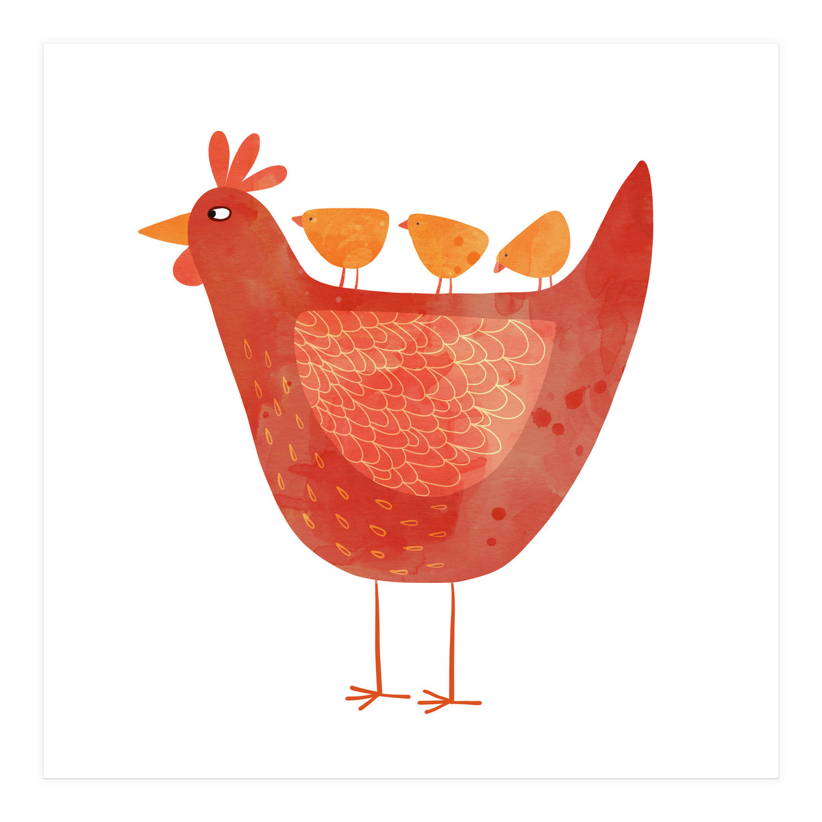 Hen and Chicks (Print Only)