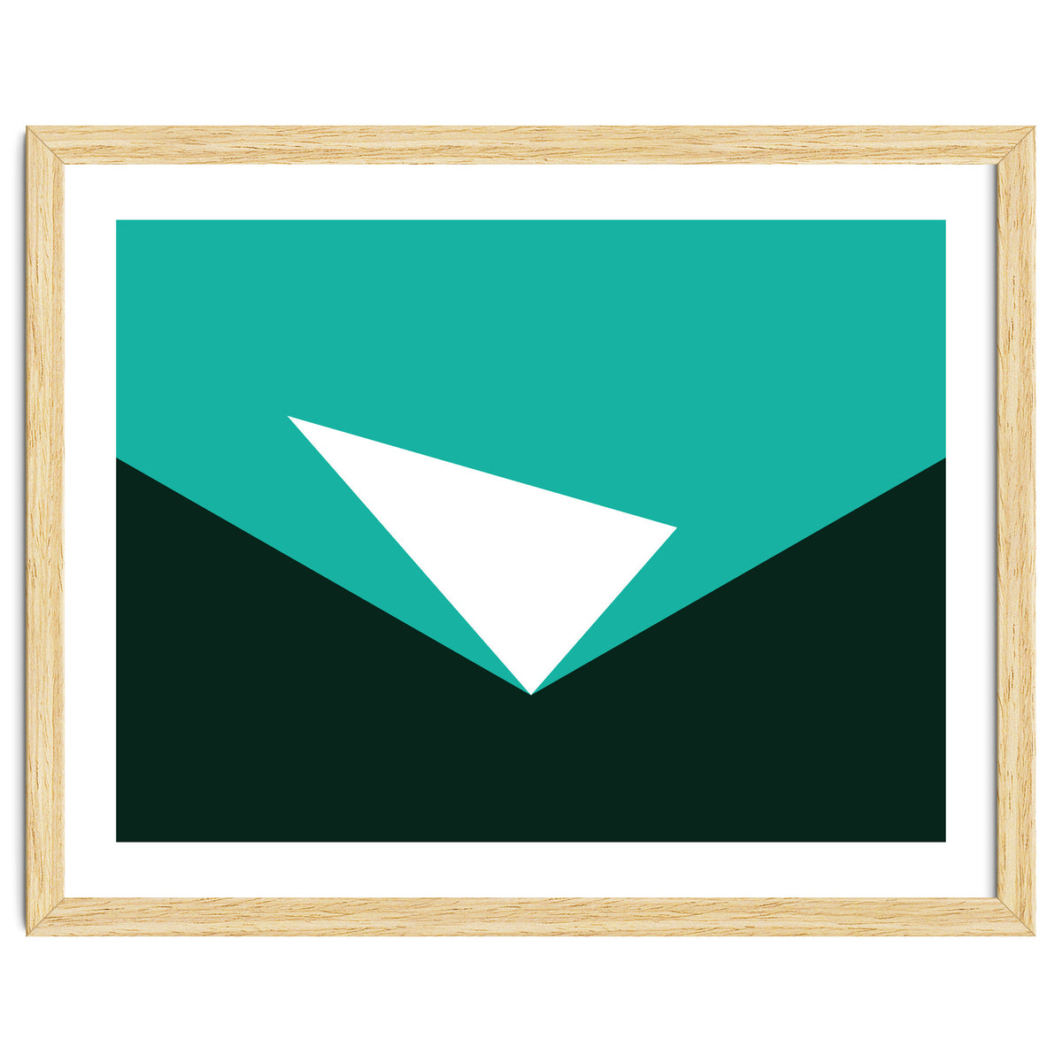 Geometric Shapes No. 57 - turquoise & black