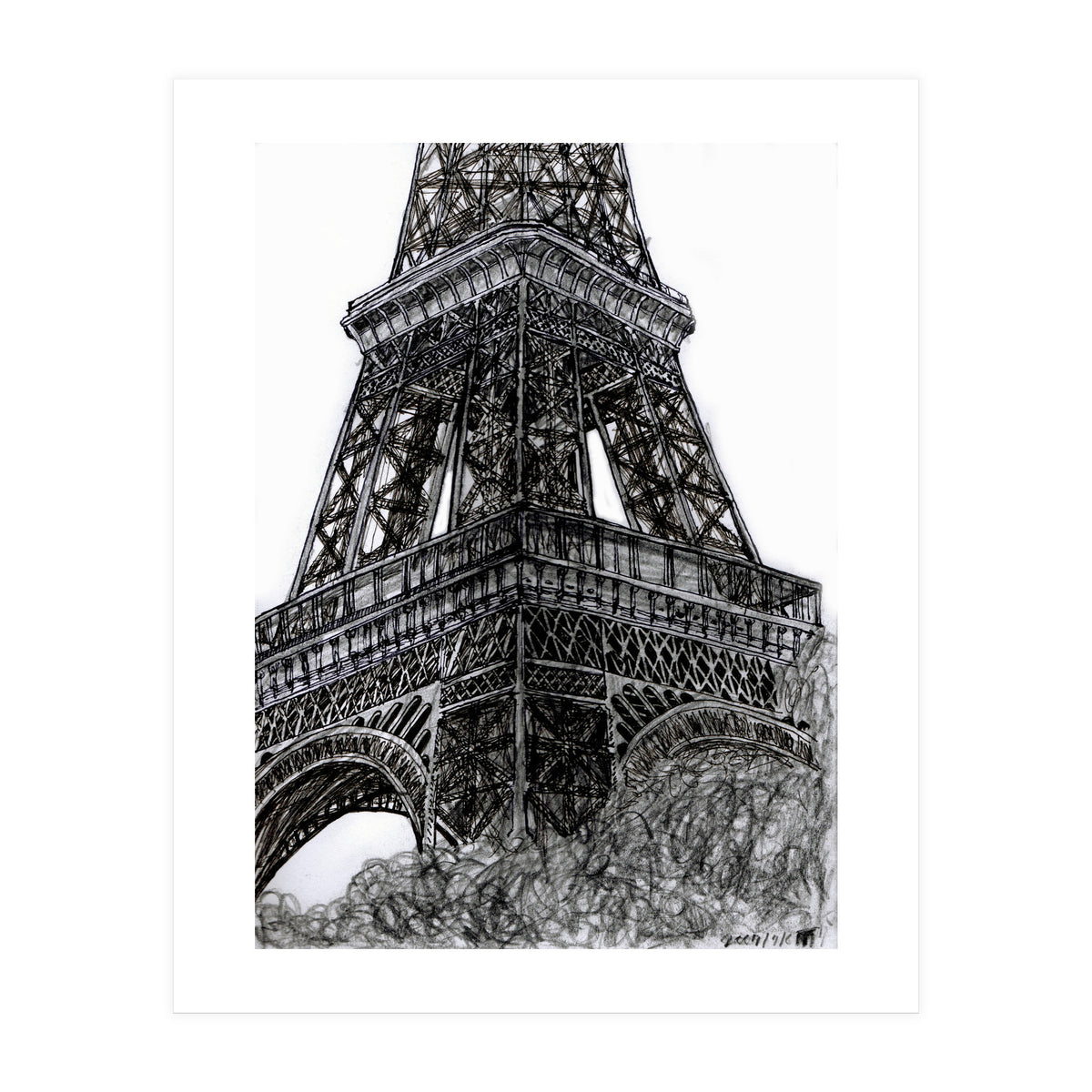 Arriving To The Eiffel (Print Only)