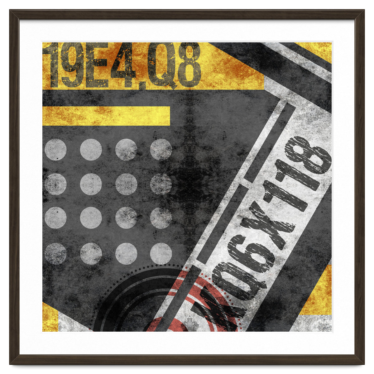 Abstract Industrial Black And Yellow