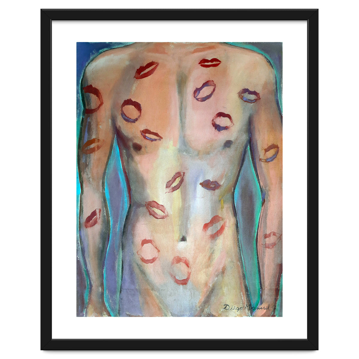 Torso Masculino Con Besos