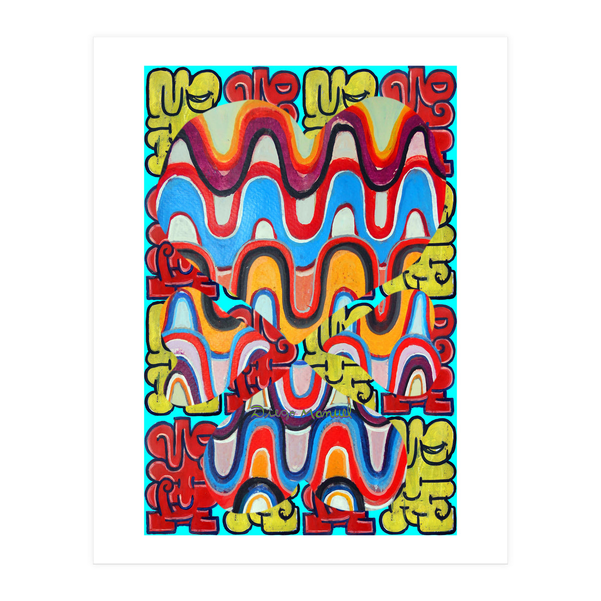 4 Corazones Tapiz 9 (Print Only)