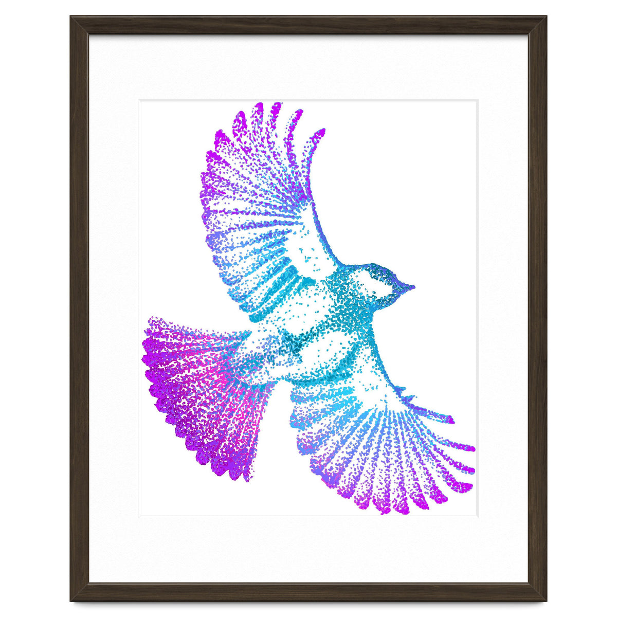 Flying Bird in Electric Blue