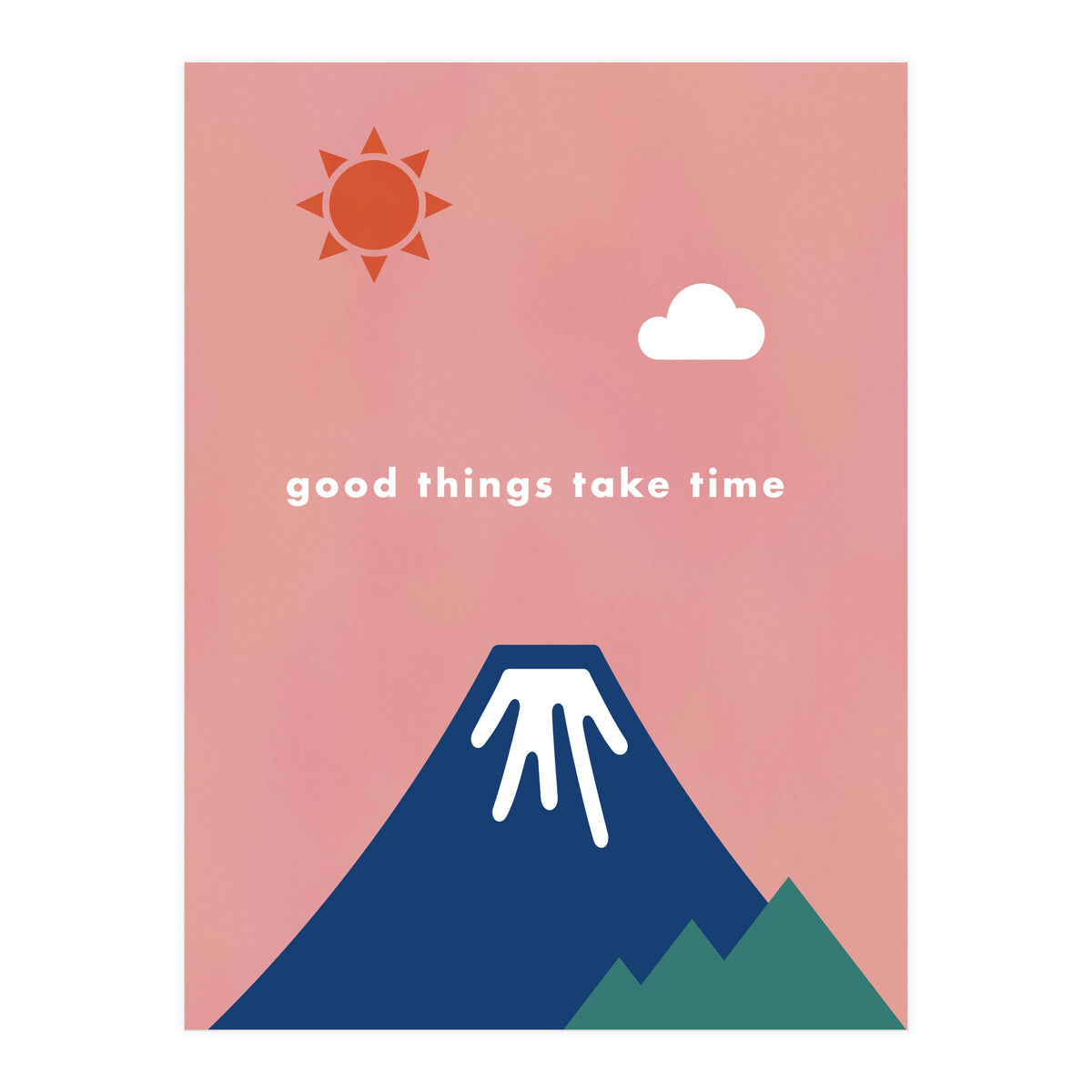 good things take time - Nature Landscape Illustration (Print Only)