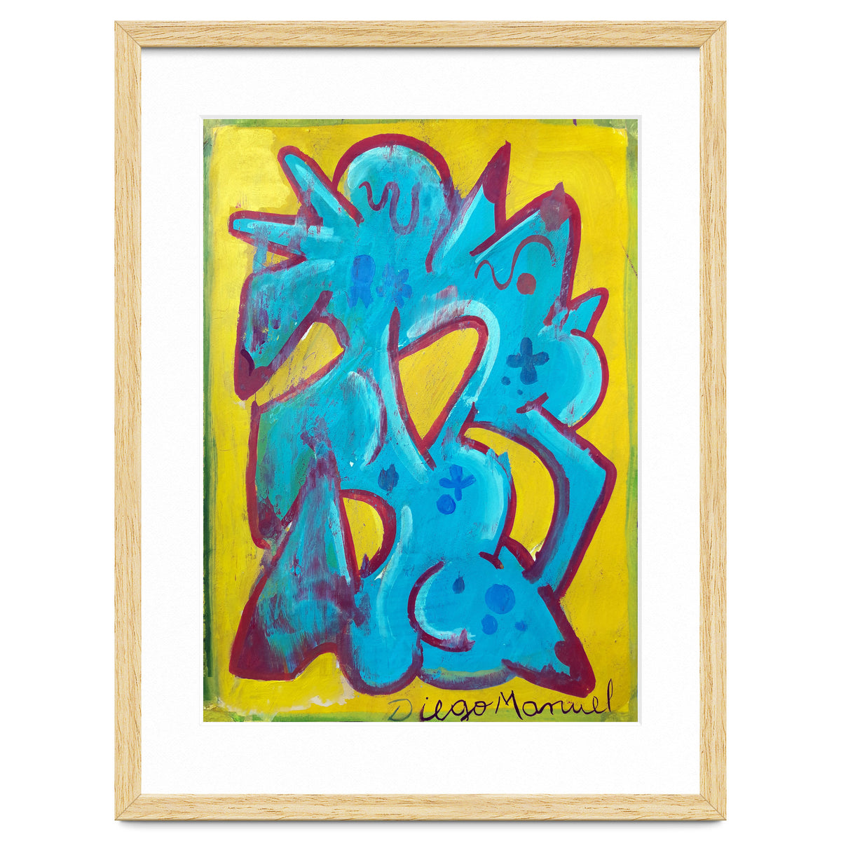 Forma Celeste Sobre Amarillo 4