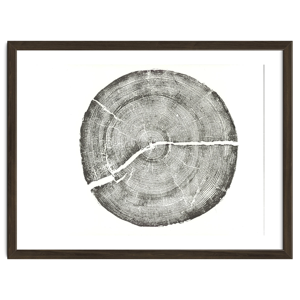 Rock Canyon, Tree Ring Print, Woodblock