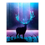Greenery Deer - Sterling Magenta (Print Only) thumbnail