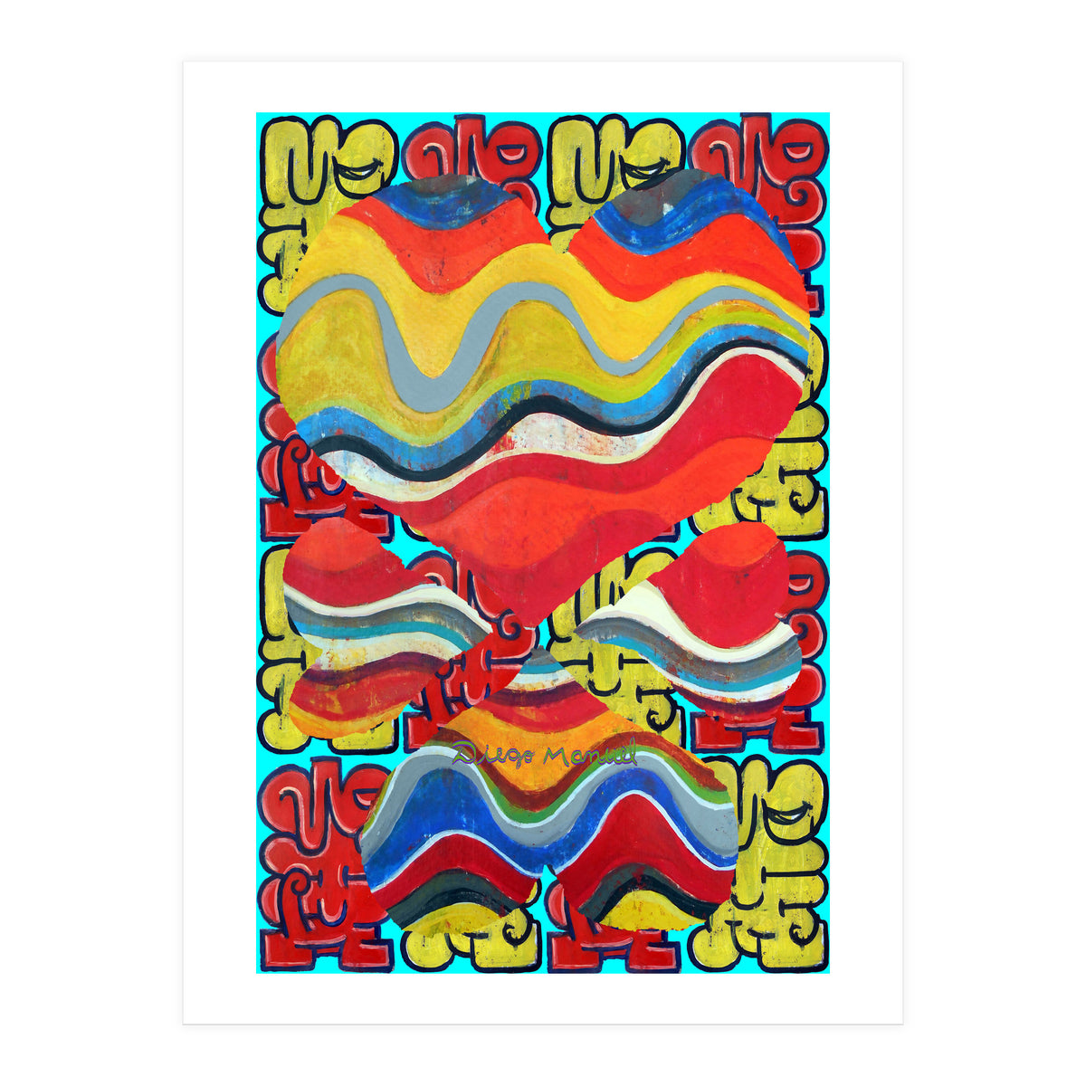 4 Corazones Tapiz 7 (Print Only)