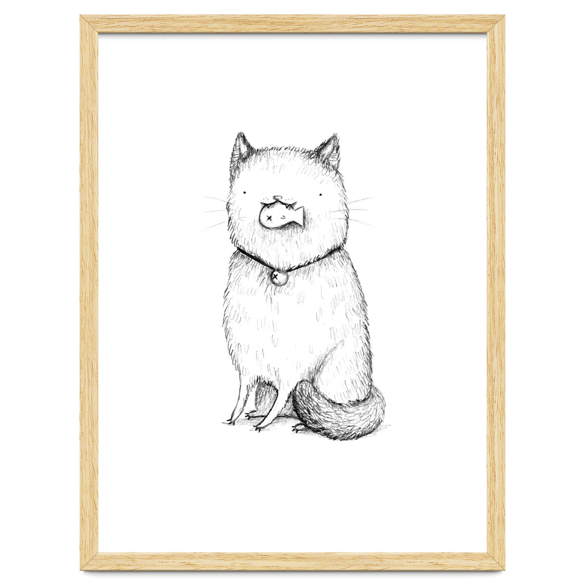 Kitty with a Fish Cracker