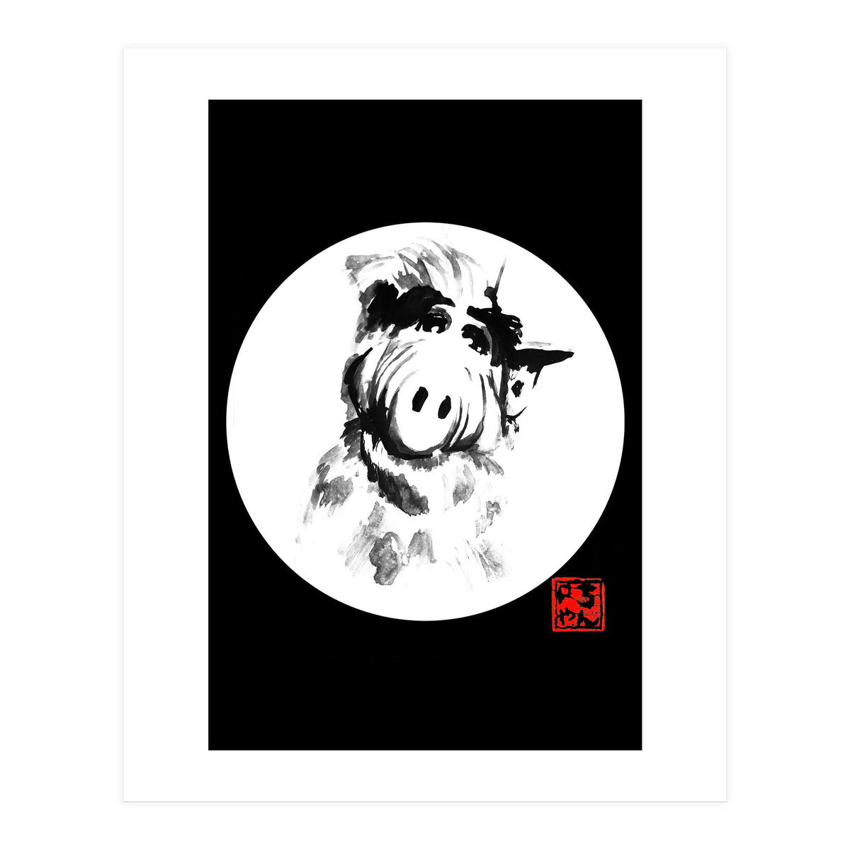 alf in white (Print Only)