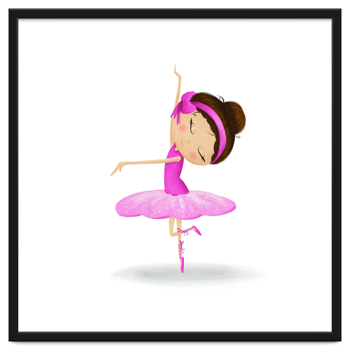 Adorable Twirling Ballerina Nursery Print