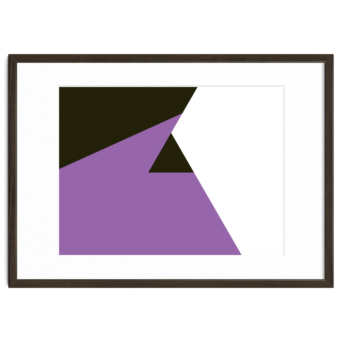 Geometric Shapes No. 80 - purple, black & white