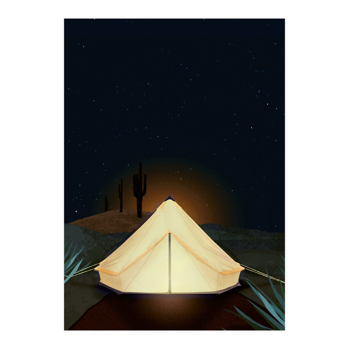 Tent at Night (Print Only)