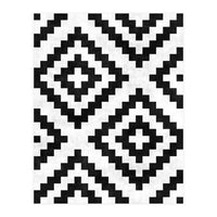 Urban Tribal Pattern No.18 - Aztec - Black and White Concrete (Print Only)
