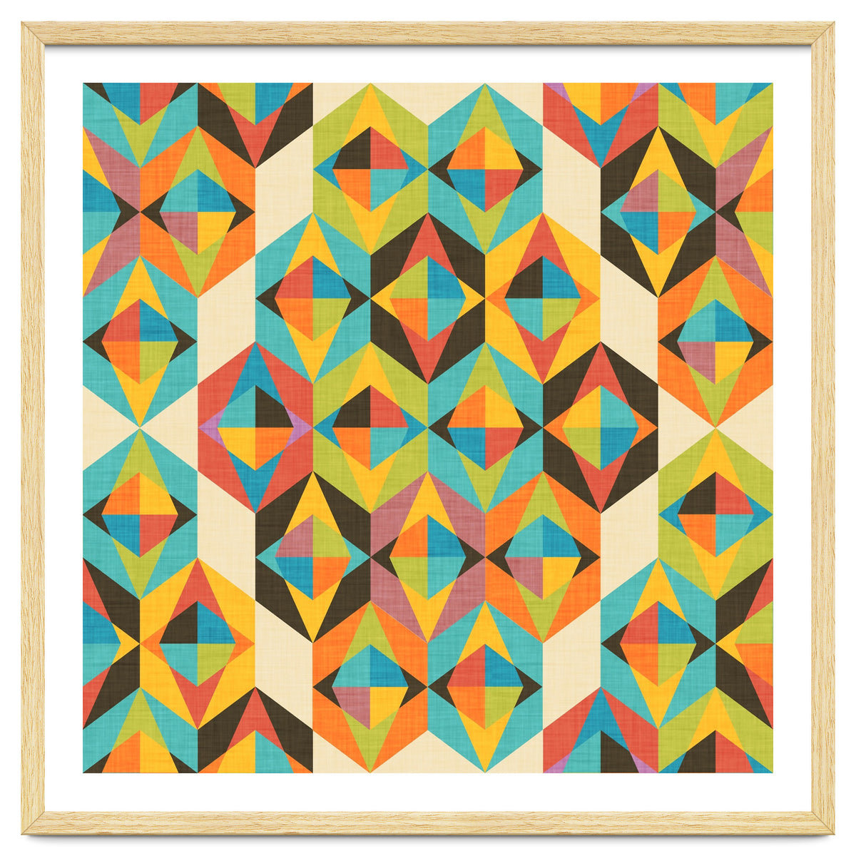Retro Color Block Kaleidoscopic