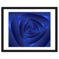 Blue Color Rose Spiral Pattern