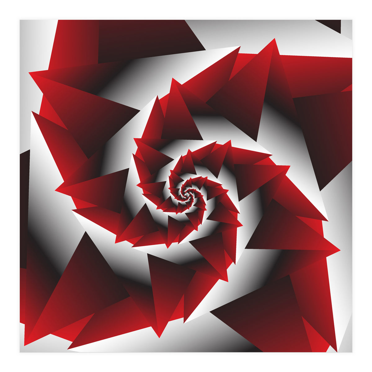 Abstract Geometric Red Graphics (Print Only)