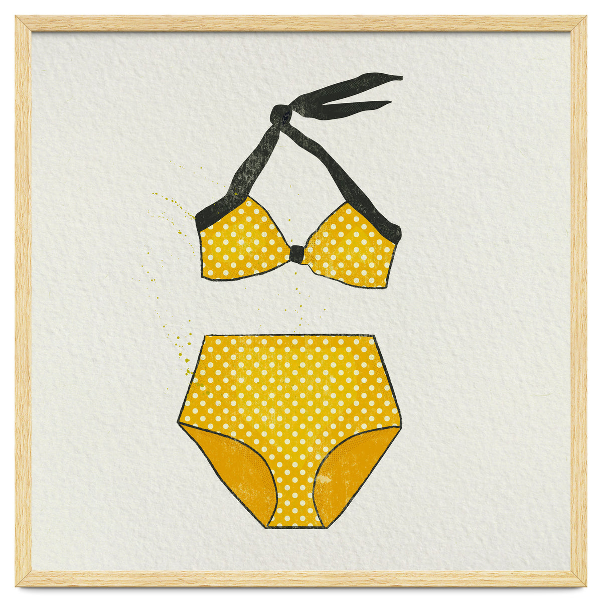 Yellow polka dot bikini