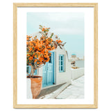 Greece Airbnb, Greece Photography Travel Digital Art, Scenic Landscape Architecture, White Building thumbnail