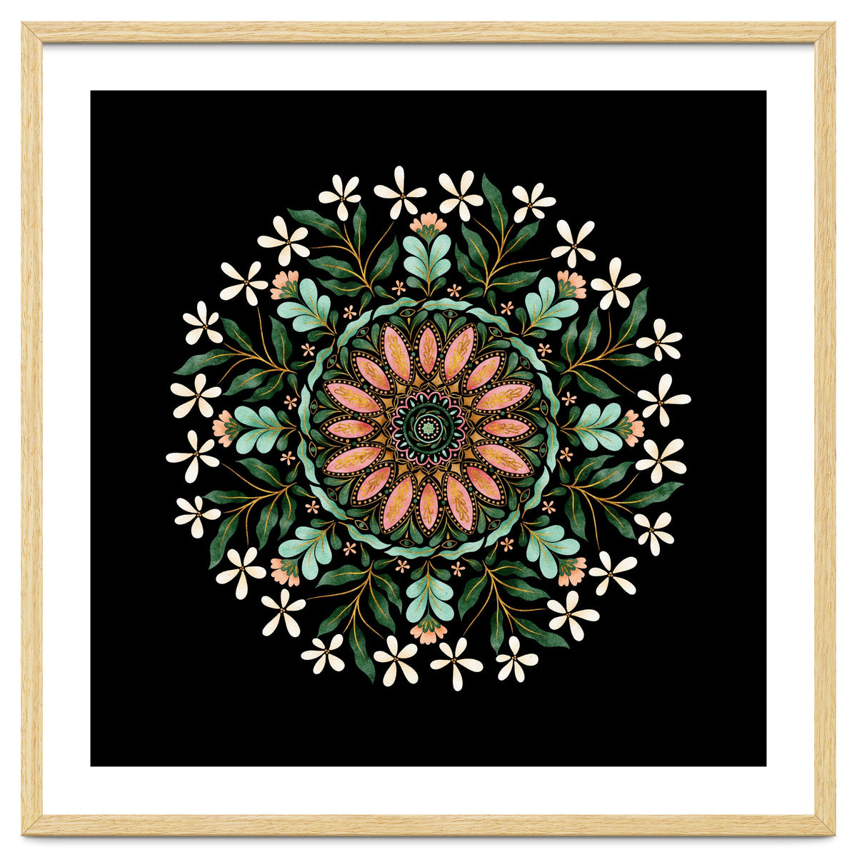 Floral Mandala | Black