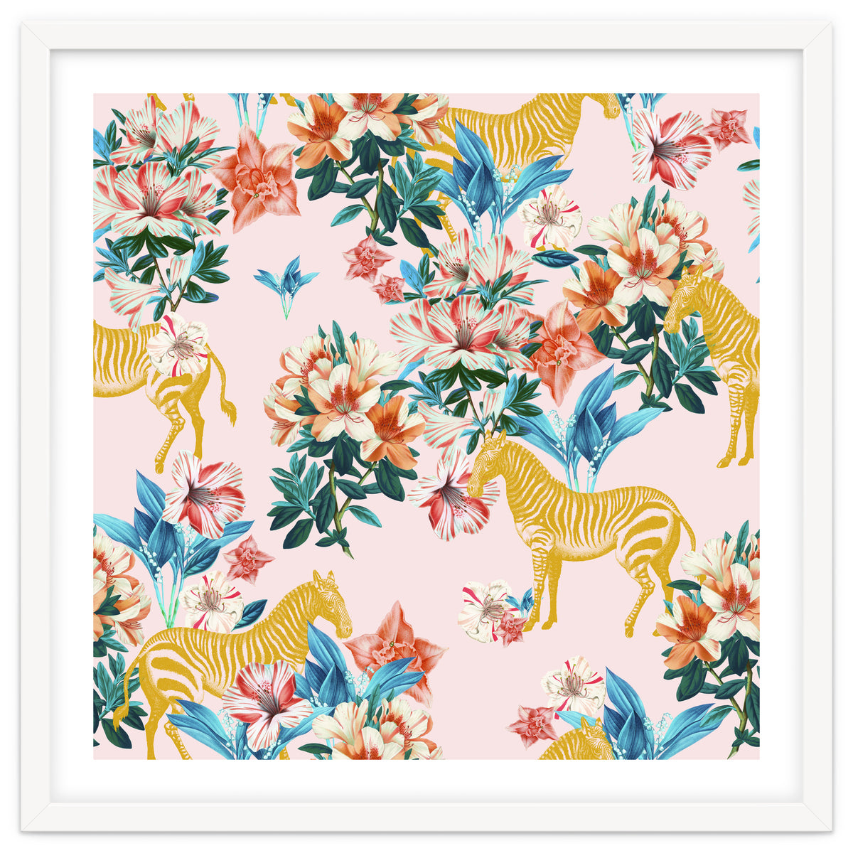 Floral And Zebras