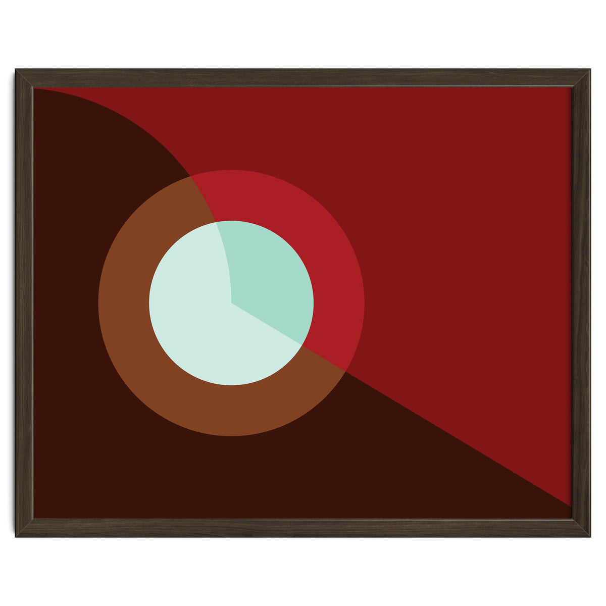 Geometric Shapes No. 2 - deep reds & turquoise