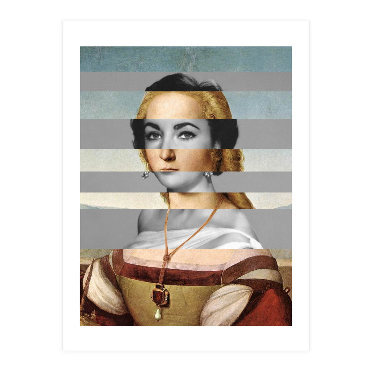 Rafael Portrait of Young Woman with Unicorn & Liz Taylor (Print Only)