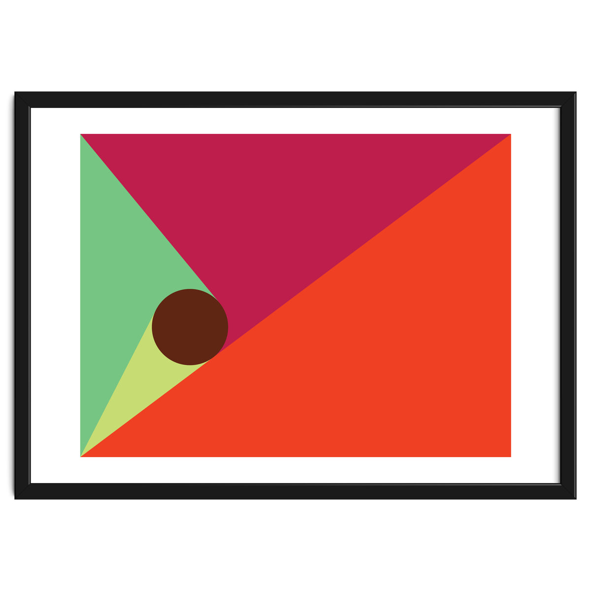 Geometric Shapes No. 25 - orange, mint & purple