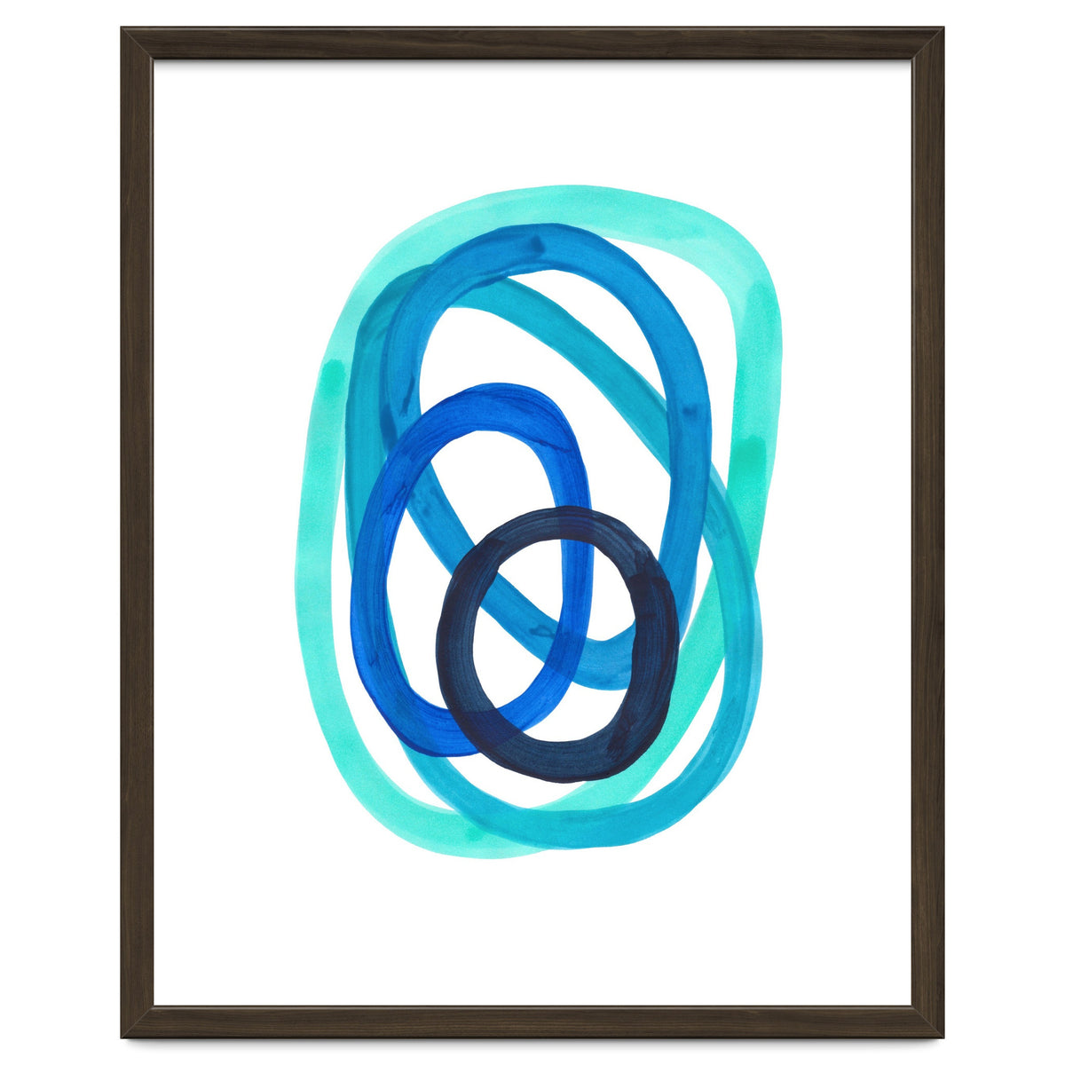 Marine Blues Blue Teal Turquoise Navy Blue Nesting Circles