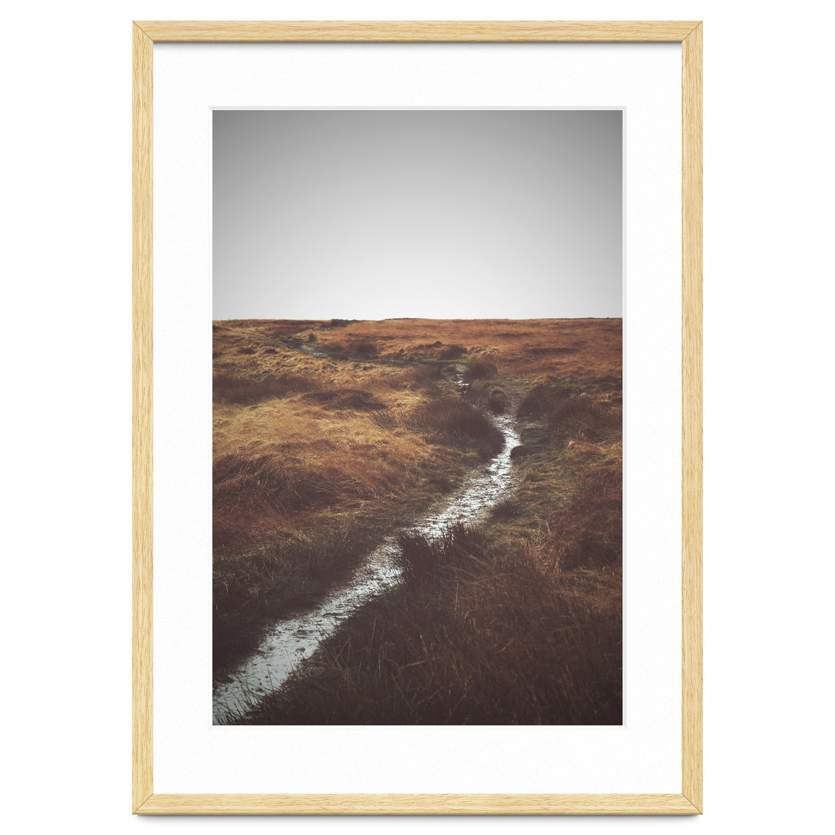 Bleak winter landscape of Saddleworth Moor
