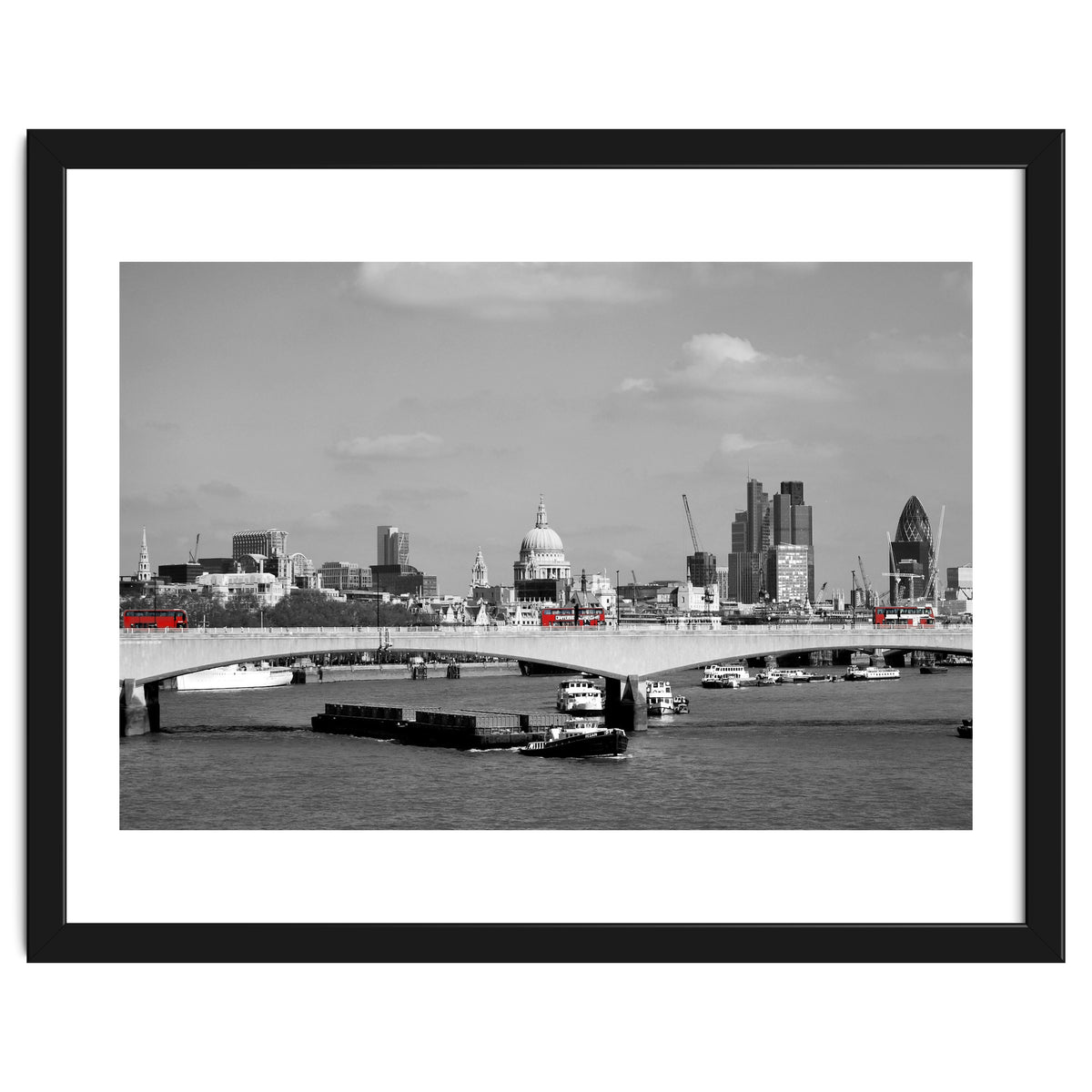 Red Buses London Thames