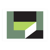 Geometric Shapes No. 83 - lime & grey (Print Only) thumbnail