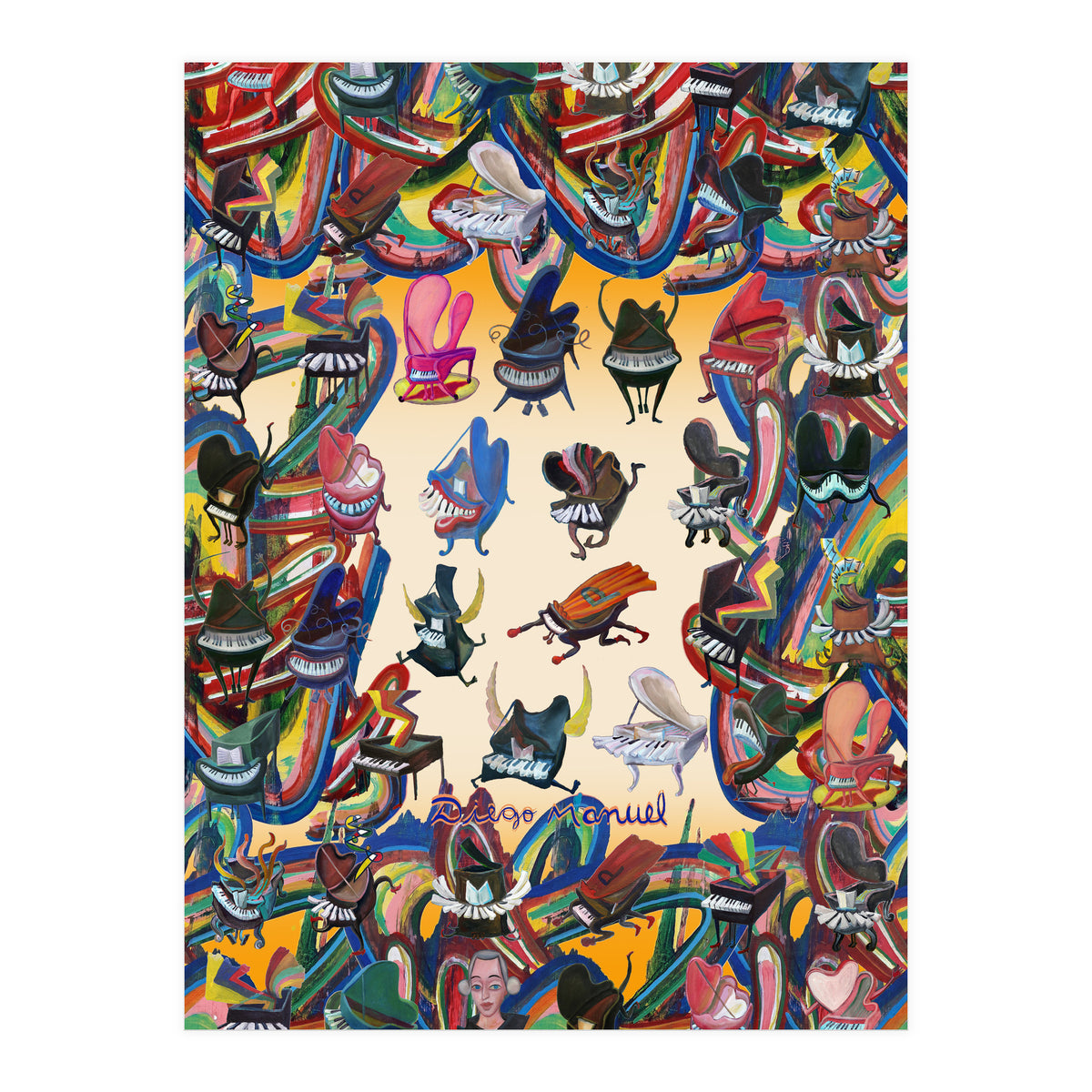 Pianos And Graffitis 2 (Print Only)