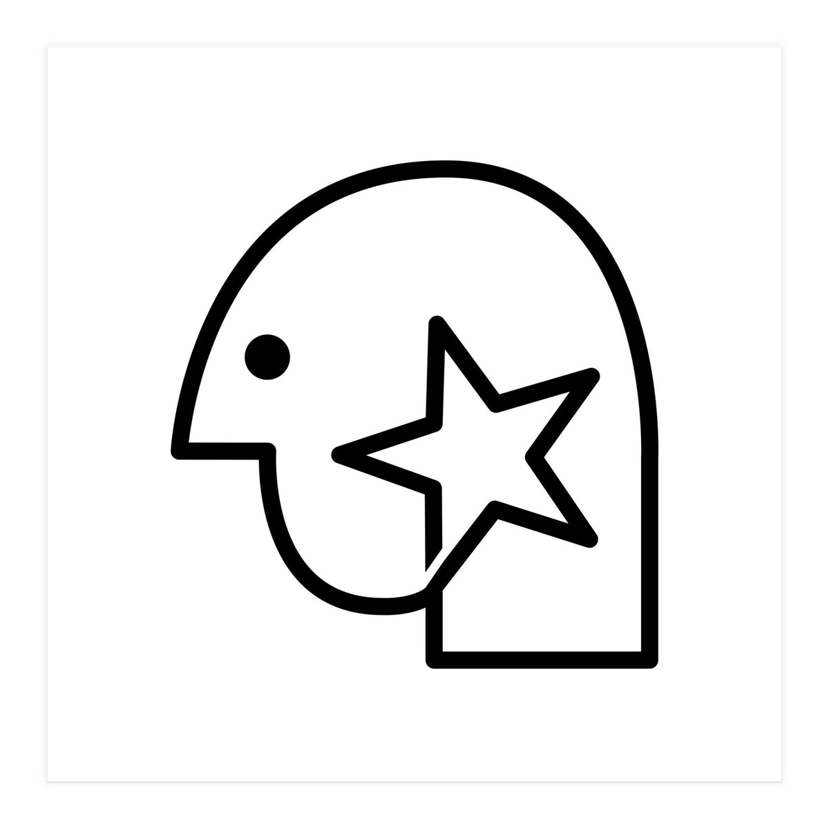 Head Star_White (Print Only)