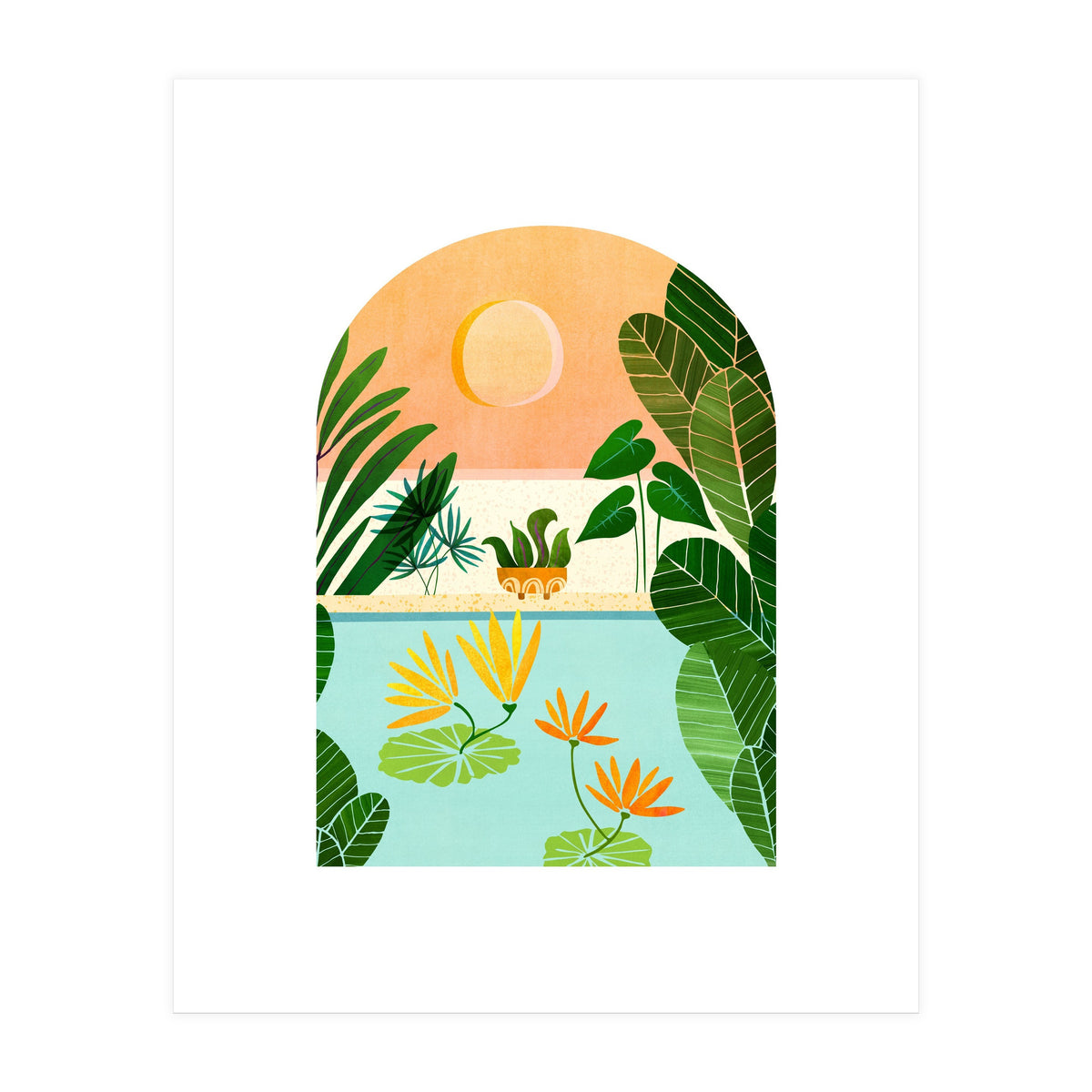 Lily Pond Landscape (Print Only)