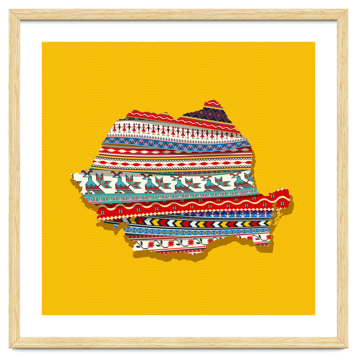 Decorative Romania Map