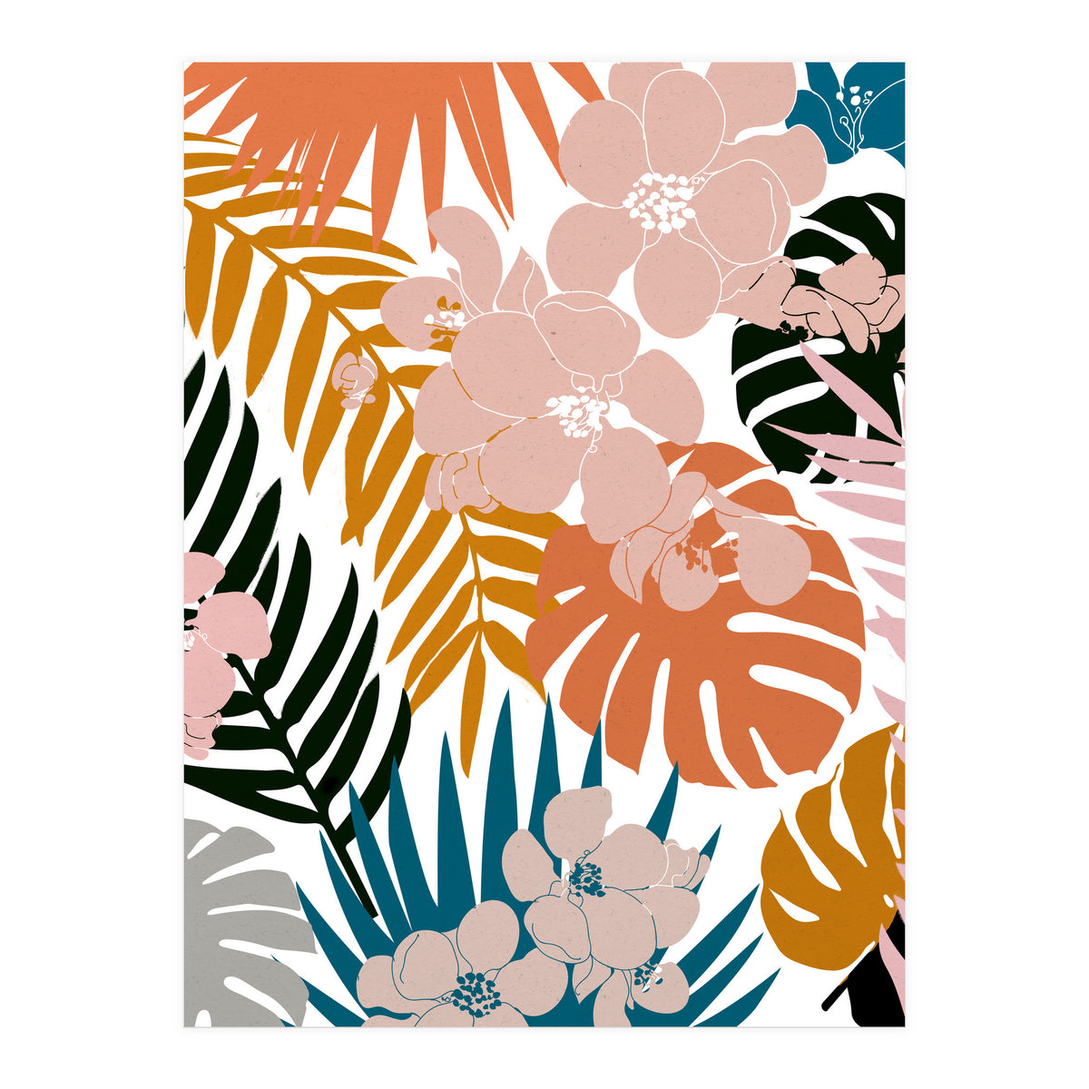 Palms And Bloom (Print Only)