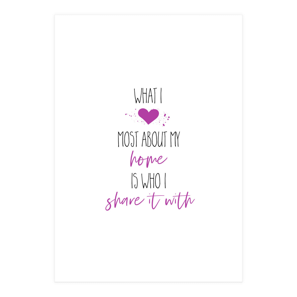 What I love most about my home (Print Only)