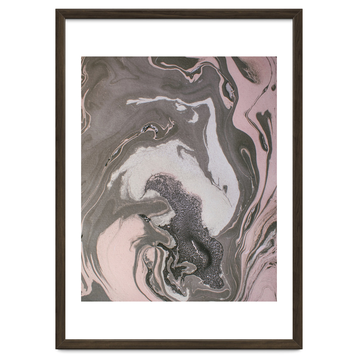 Pink and gray marbled paper