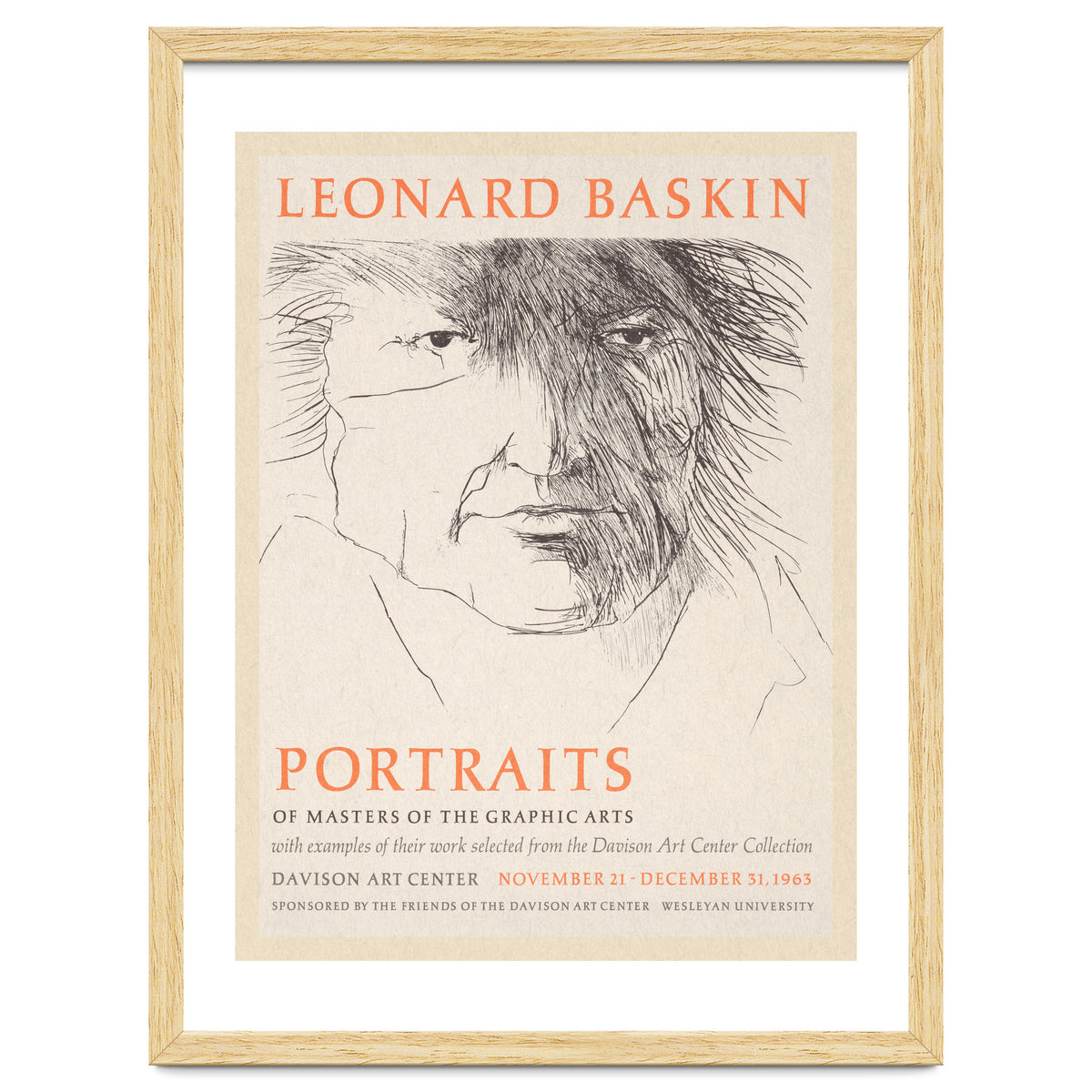 Leonard Baskin Portraits Exhibition