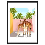 Giraffe Villa | Contemporary Modern Architecture Digital Graphic Art | Wildlife Animals Palm Exotic thumbnail