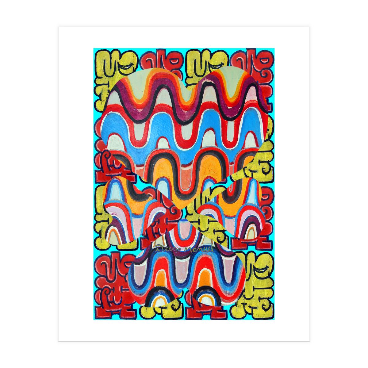 4 Corazones Tapiz 9 (Print Only)