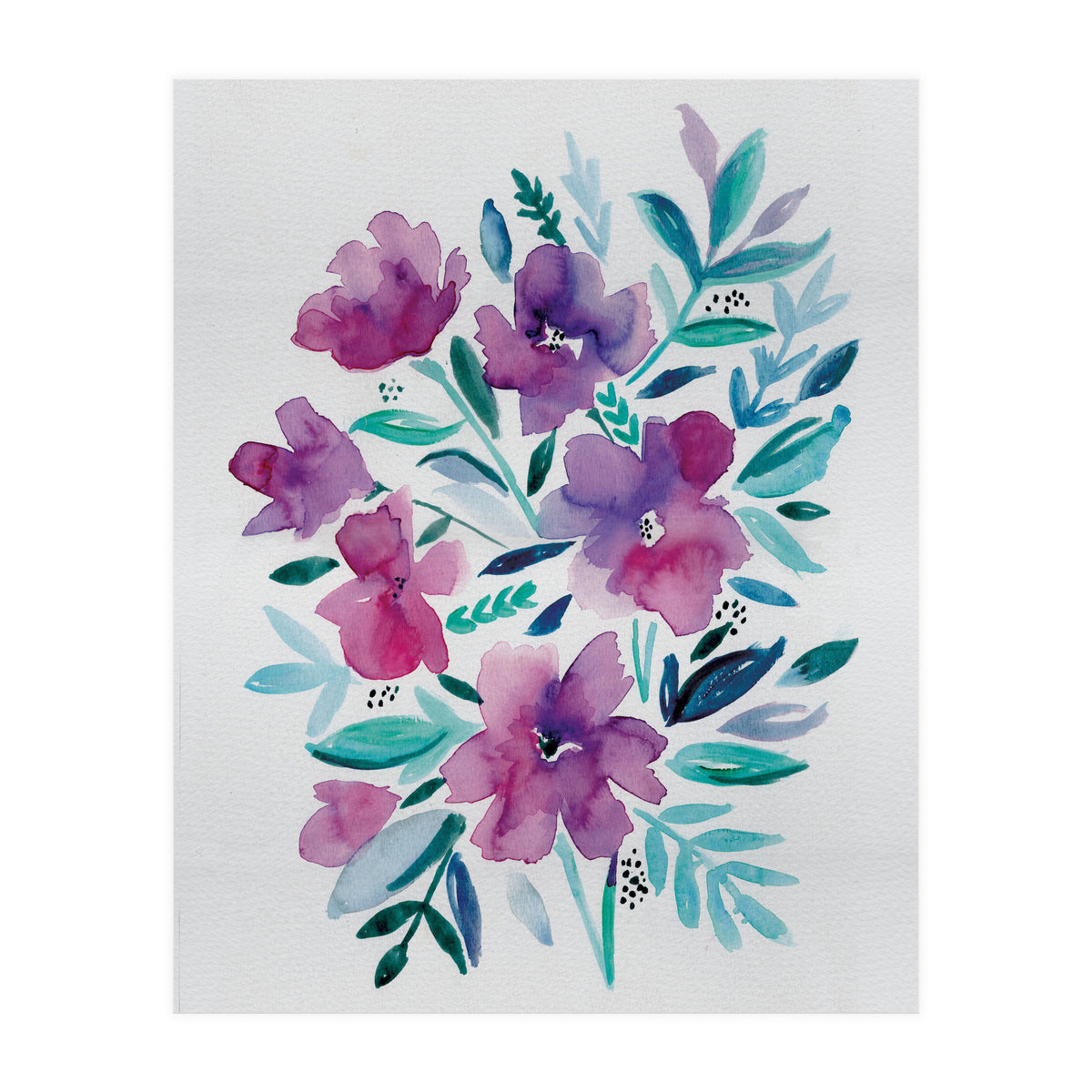 Loose Pink Floral (Print Only)