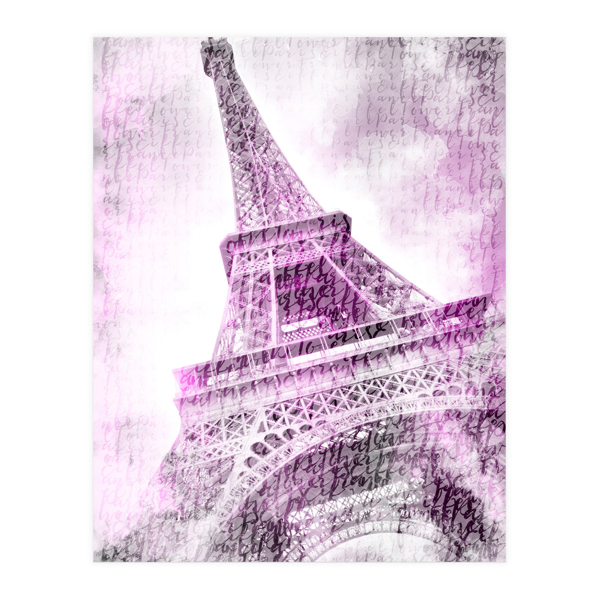 PARIS Watercolor Eiffel Tower | pink (Print Only)