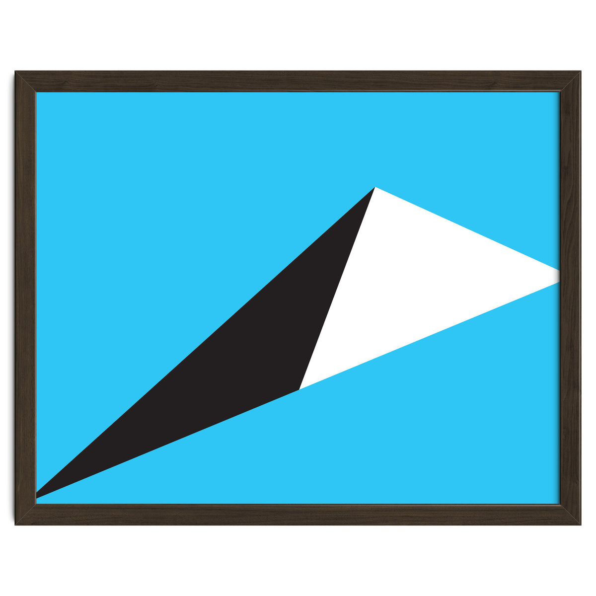 Geometric Shapes No. 70 - sky blue & black