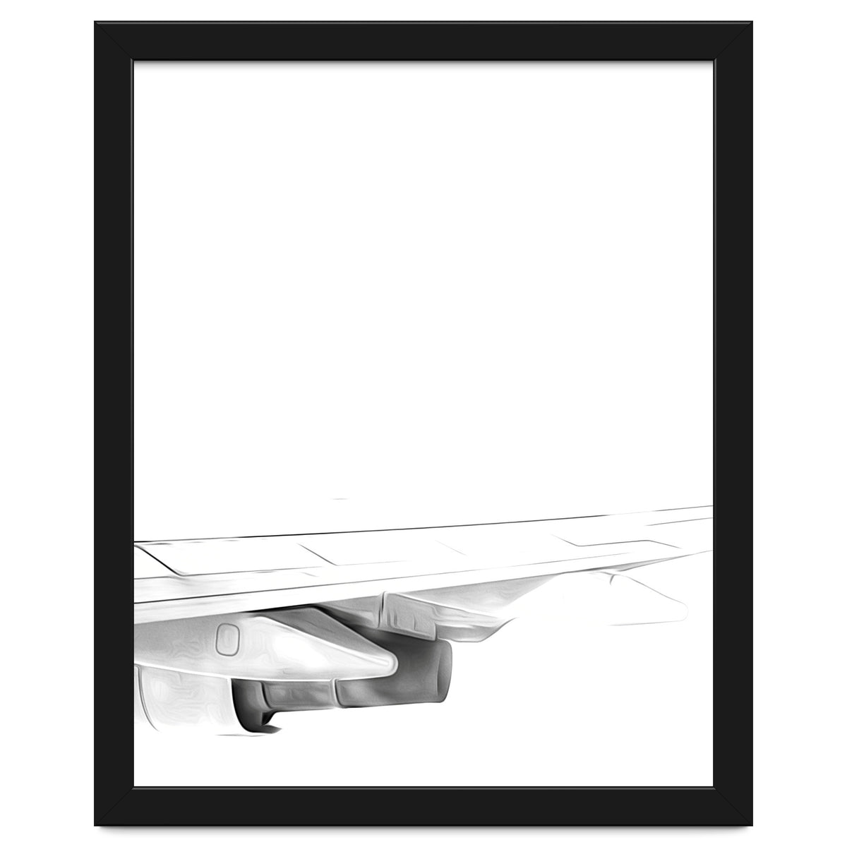 Black and White Airplane