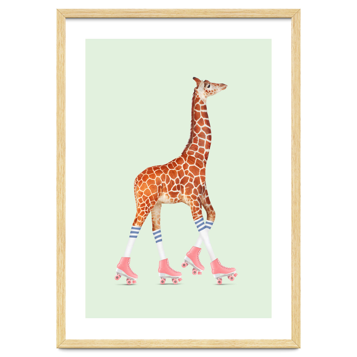 Rollerskating Giraffe