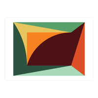Geometric Shapes No. 18 - orange, green & purple (Print Only)