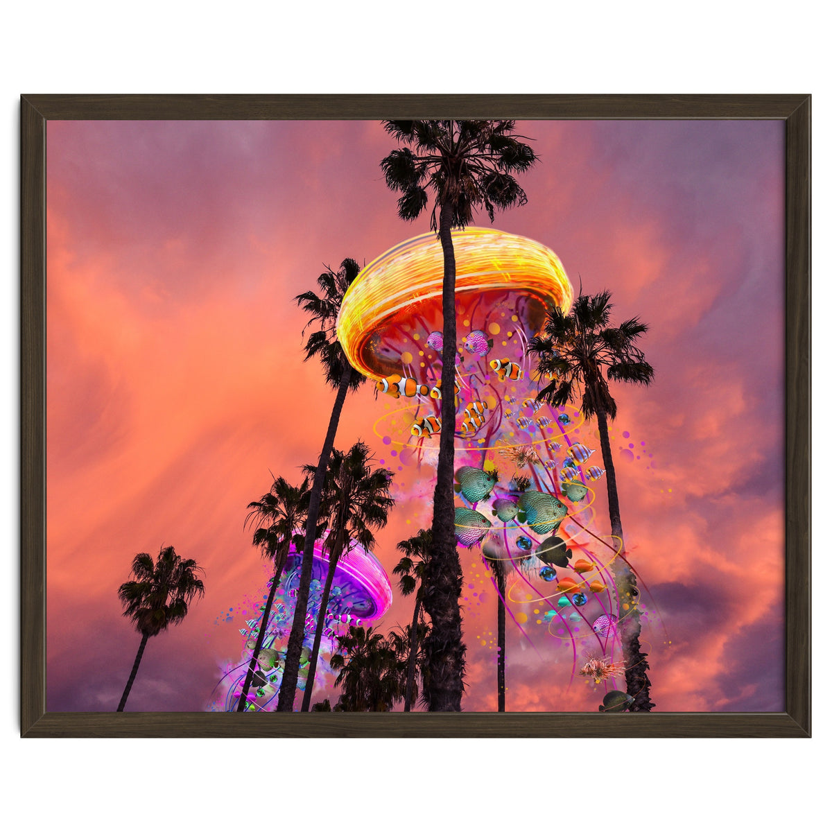 Electric Jellyfish in Palm Trees